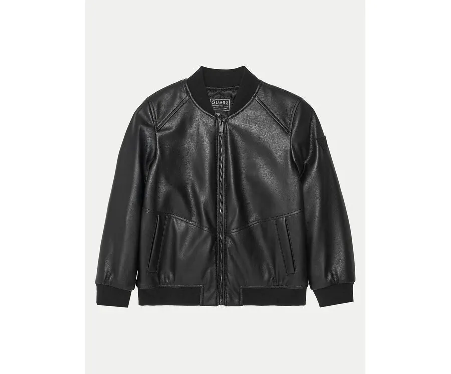 obrazek 1 Guess Kurtka z imitacji skóry L5RL08 WH2J0 Czarny Regular Fit