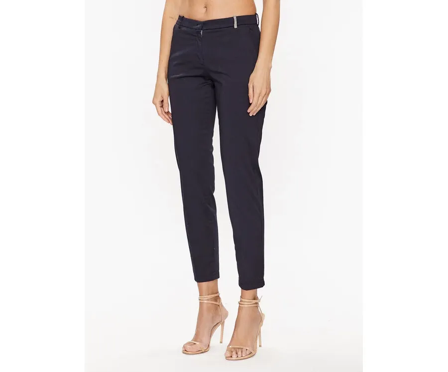obrazek 1 Fabiana Filippi Spodnie materiałowe PADP02W364 Granatowy Regular Fit