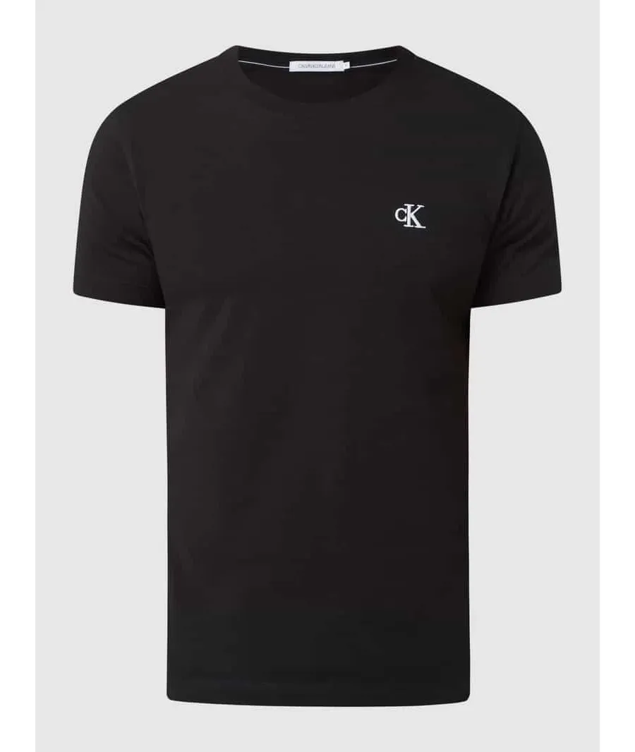 obrazek 1 Calvin Klein Jeans T-Shirt Tee Shirt Essential J30J314544 Czarny Slim Fit