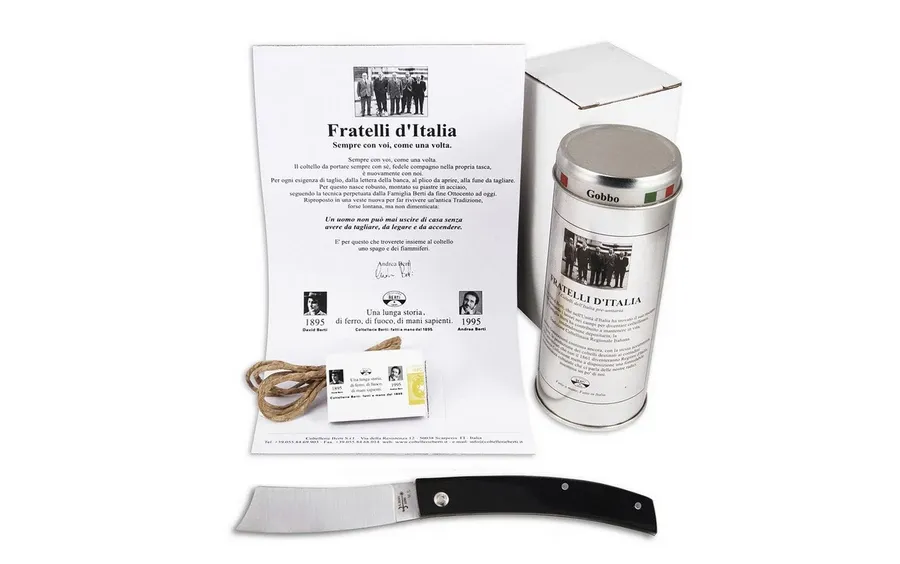 obrazek 1 Markowy nóż składany w kształcie brzytwy od Berti Knives