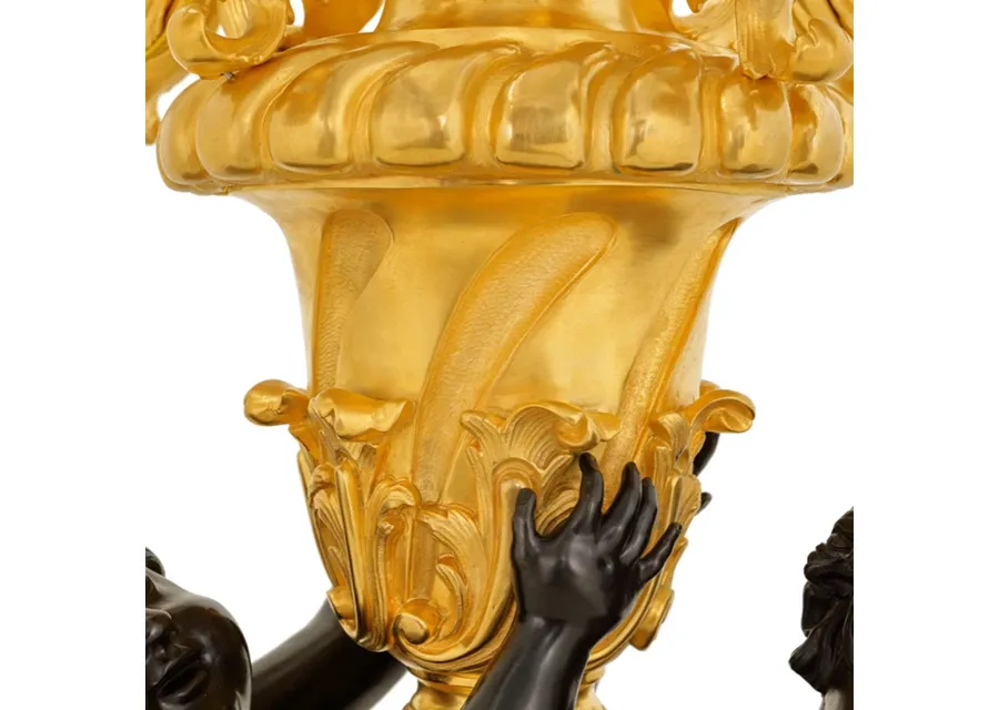 obrazek 7 Stylowa lampa z pięcioma szklanymi płomieniami