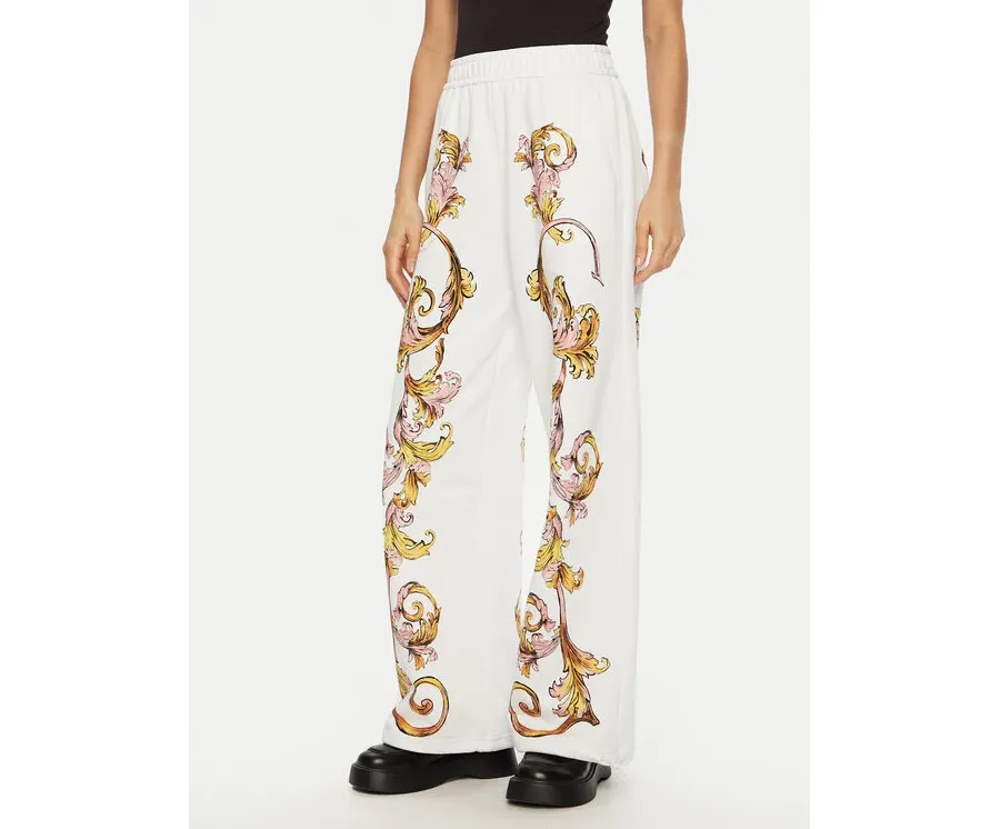 obrazek 1 Versace Jeans Couture Spodnie dresowe 78HAA3P0 Biały Relaxed Fit