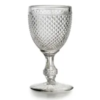 Picture A beautiful set of four water goblets with a geometric relief - Vista Alegre