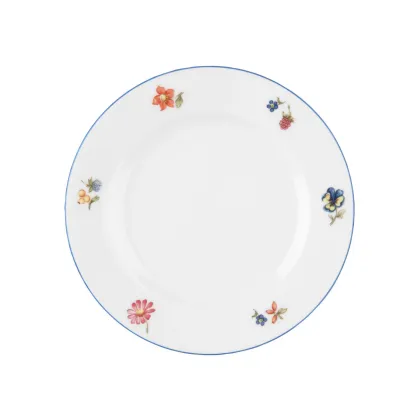 Zdjęcie Porcelanowy okrągły talerz do chleba 17 cm z kwiatowym zdobieniem – Seltmann Weiden