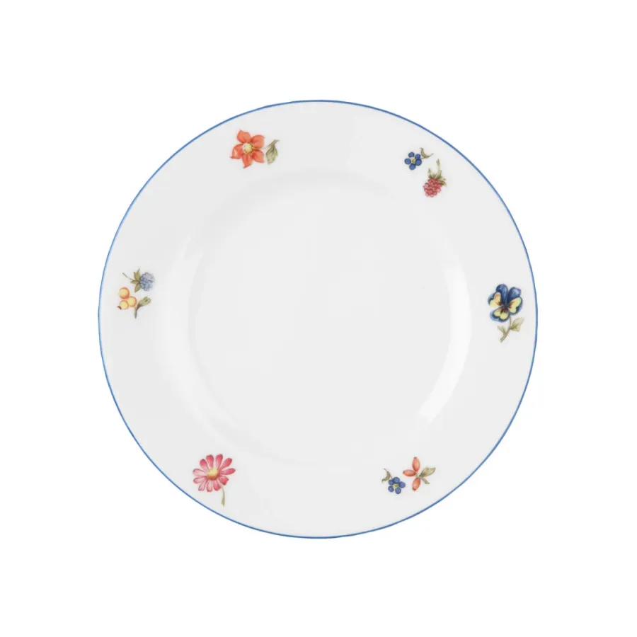 obrazek 1 Porcelanowy okrągły talerz do chleba 17 cm z kwiatowym zdobieniem – Seltmann Weiden