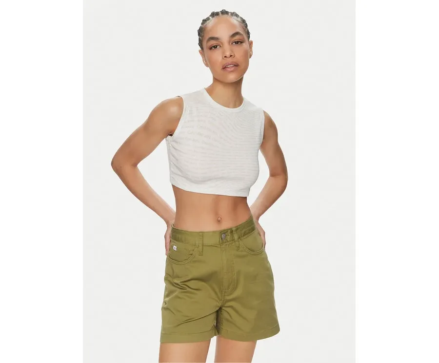 obrazek 1 Calvin Klein Jeans Top J20J223163 Biały Slim Fit