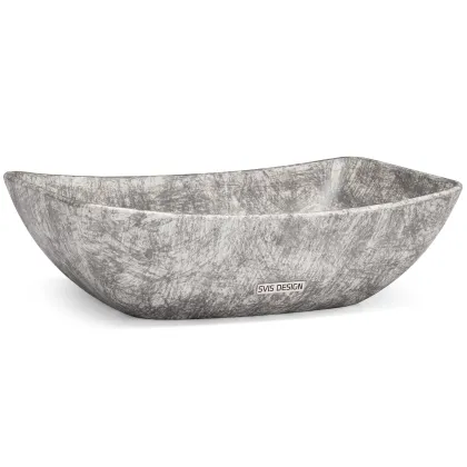 Zdjęcie Piękna umywalka 50 cm VIRGO BASIC – STONE, szary, lakier matowy