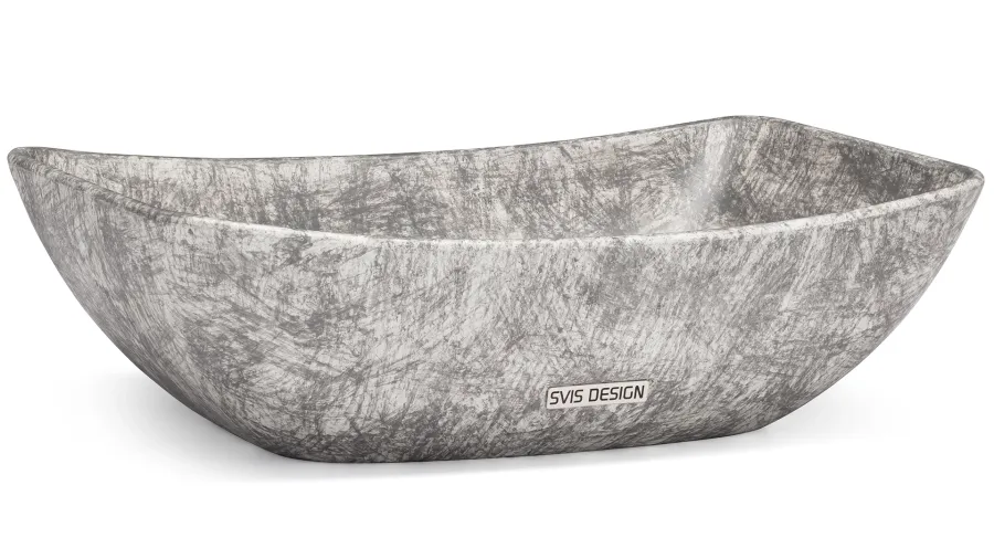 obrazek 1 Piękna umywalka 50 cm VIRGO BASIC – STONE, szary, lakier matowy
