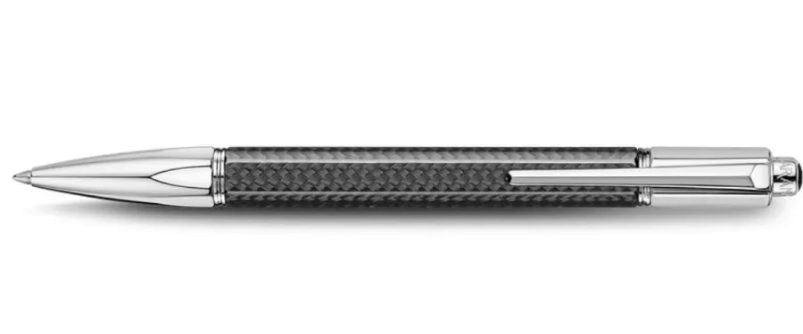 obrazek 1 Piękny długopis Varius Carbon posrebrzany/rodowany