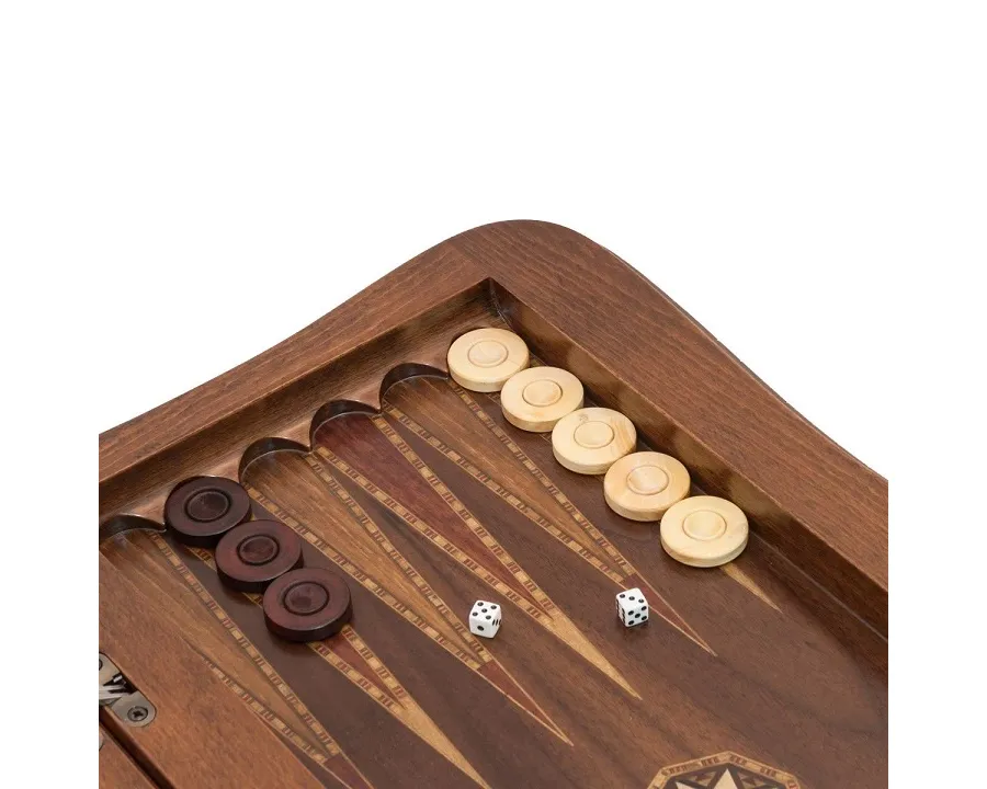 obrazek 6 Stylowy ręcznie wykonany zestaw drewniany do Backgammon - Helena Woodart