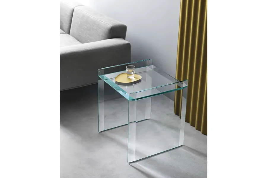 obrazek 2 Wielofunkcyjny stolik nocny z przezroczystego szkła - Tonelli Design