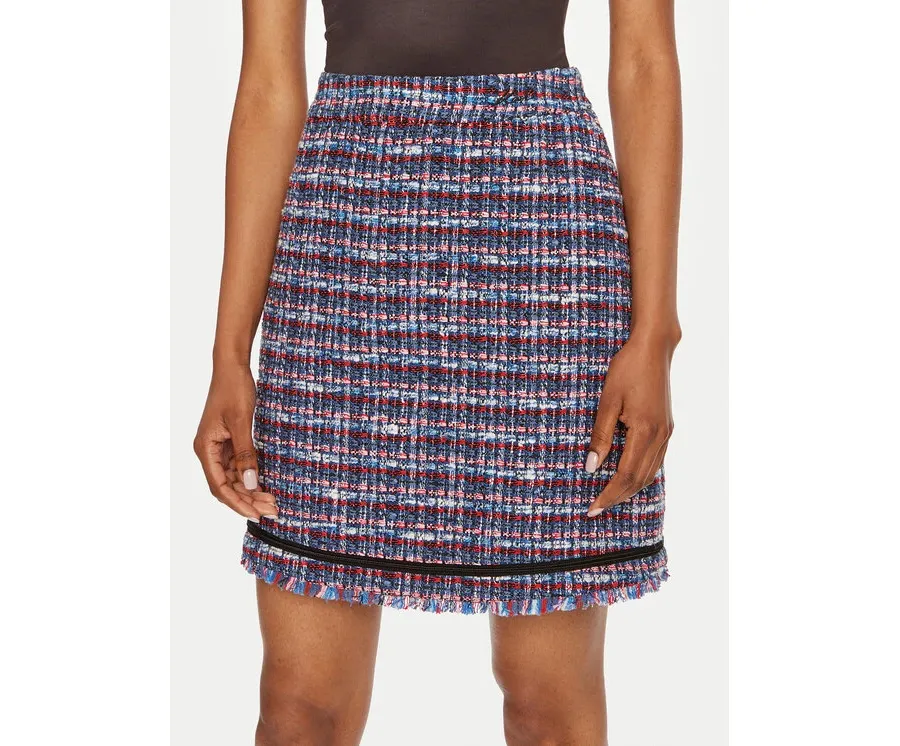 obrazek 1 KARL LAGERFELD Spódnica mini 245W1202 Niebieski Regular Fit
