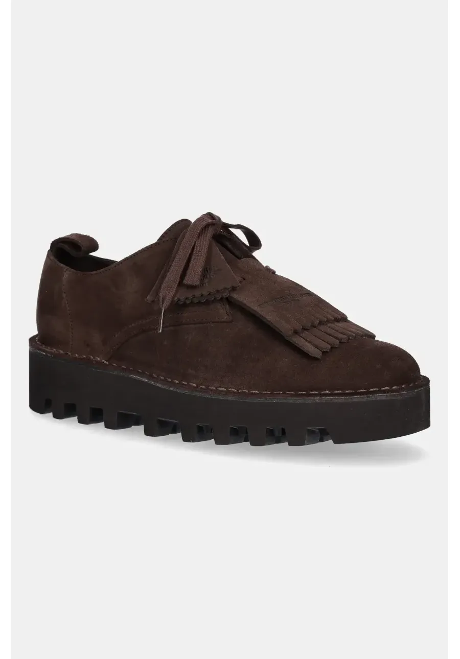obrazek 1 Clarks Originals półbuty zamszowe x Engineered Garments Desert Khan męskie kolor brązowy 26183856