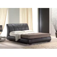 Zdjęcie Ekskluzywne łóżko skórzane, do materaca 180x200cm, chestrfield