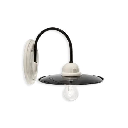 Zdjęcie Czarna lampa ścienna-kinkiet w stylu retro z Włoch