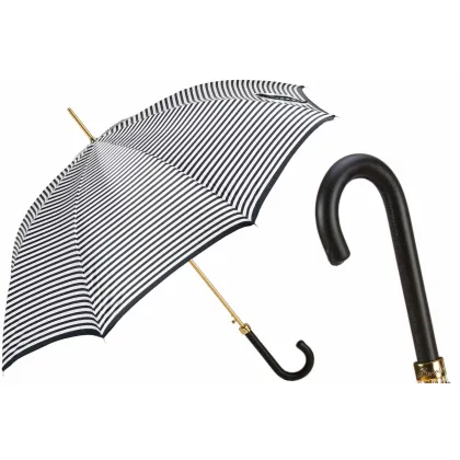 Zdjęcie Piękny stylowy parasol damski w drobne paski – Pasotti