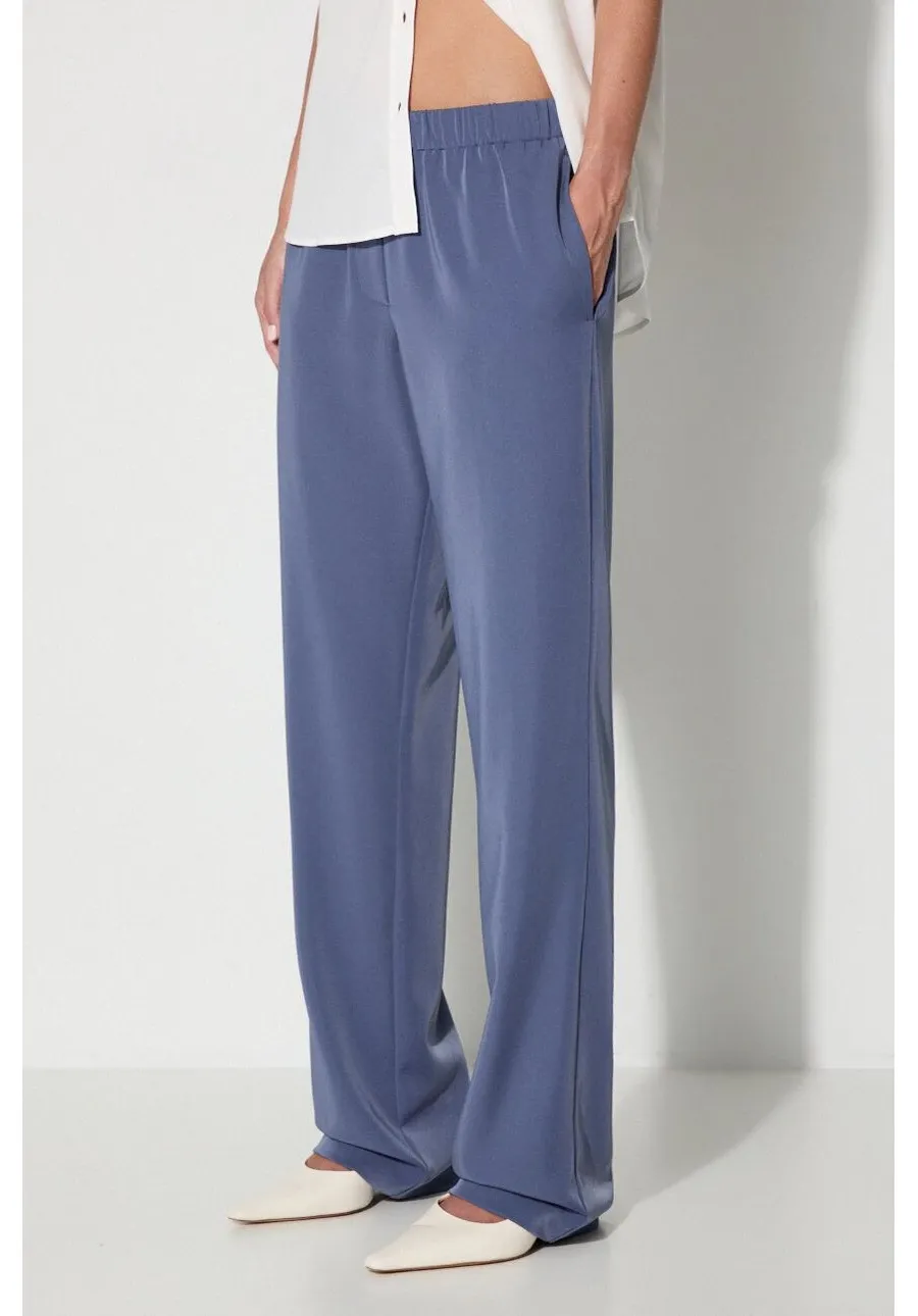 obrazek 1 Samsoe Samsoe spodnie Hoys damskie kolor granatowy proste high waist F16304674
