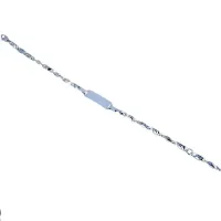 Picture Lightweight plate bracelet with hollow tubular chain