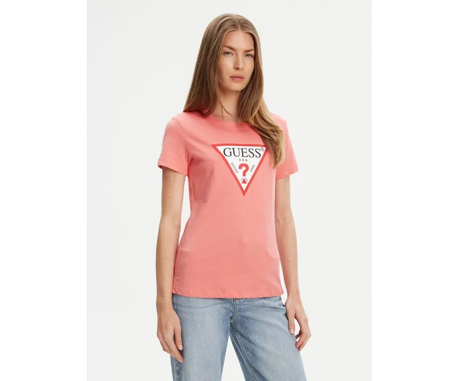 obrazek 1 Guess T-Shirt W1YI1B I3Z14 Koralowy Regular Fit
