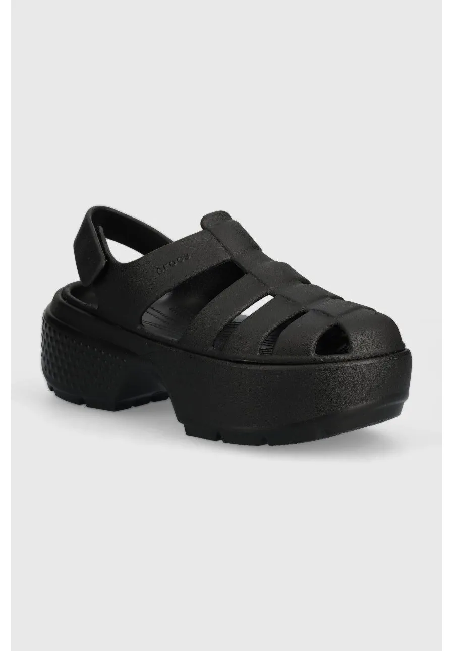 obrazek 1 Crocs sandały Stomp Fisherman Sandal damskie kolor czarny na platformie 209938