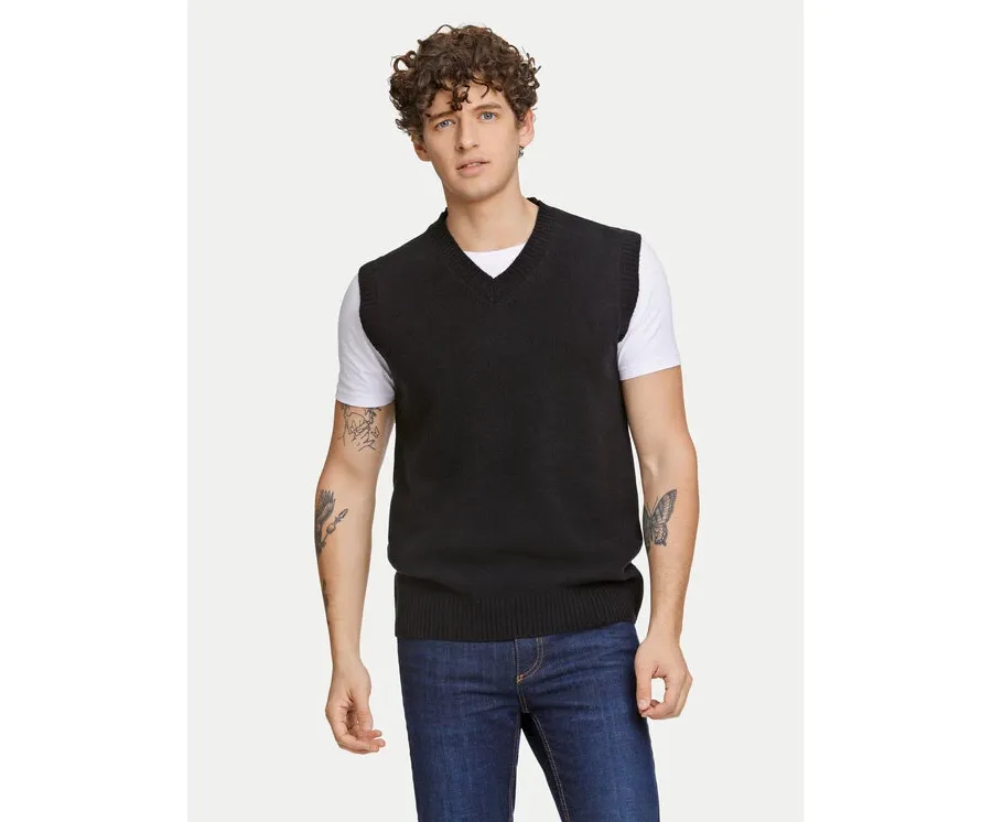 obrazek 1 Lindbergh Sweter 30-800221 Czarny Relaxed Fit