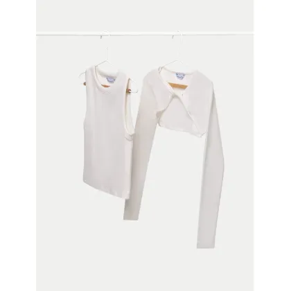 Zdjęcie Mayoral Bluzka 6150 Écru Regular Fit