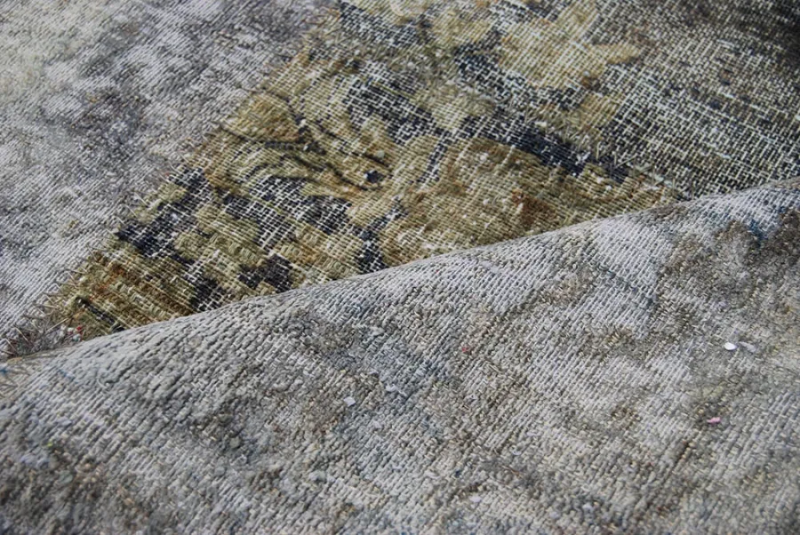 obrazek 2 Designerski brązowy dywan perski - PATCHWORK GOLD 0649