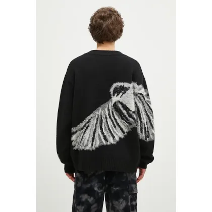 Zdjęcie Y-3 kardigan wełniany Graphic Knit Cardigan kolor czarny ciepły IW7485