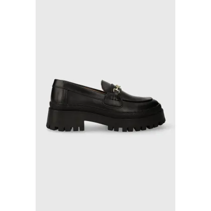 Zdjęcie Filling Pieces mokasyny skórzane Loafer Sierra damskie kolor czarny na płaskim obcasie 44223051861