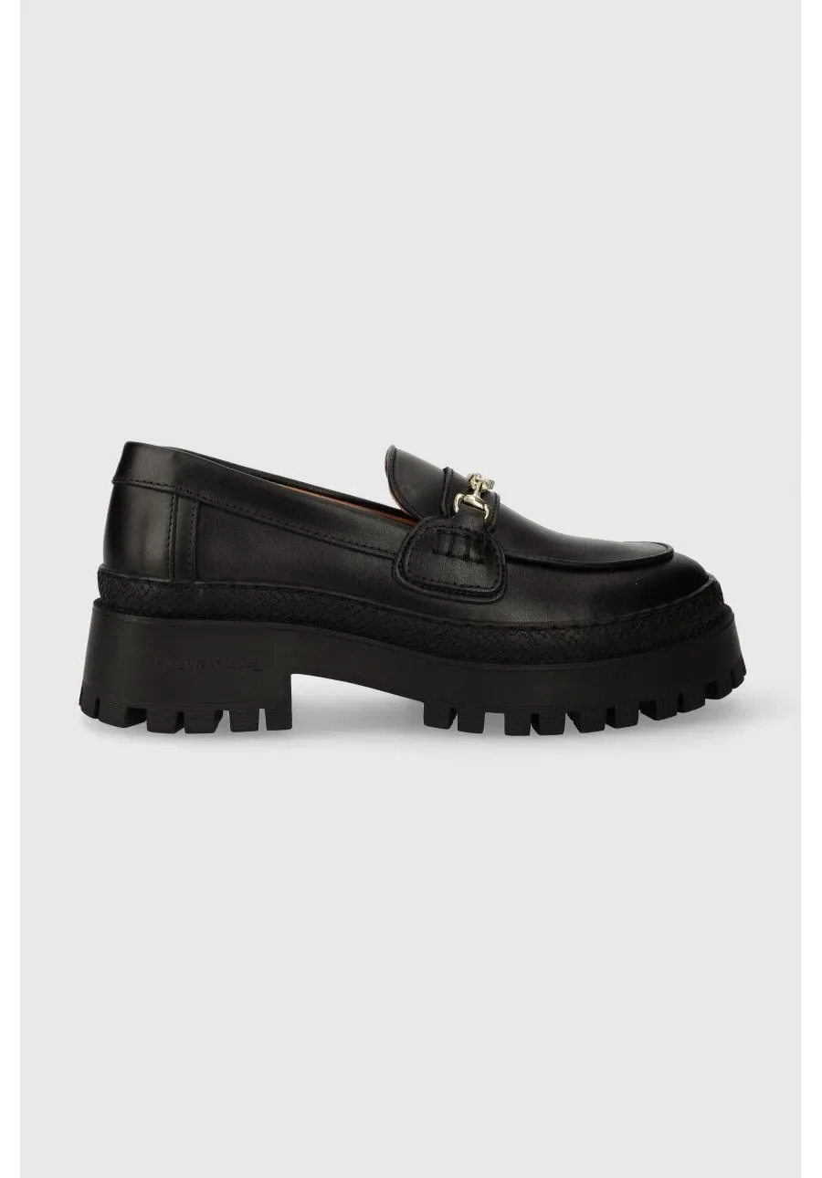 obrazek 1 Filling Pieces mokasyny skórzane Loafer Sierra damskie kolor czarny na płaskim obcasie 44223051861