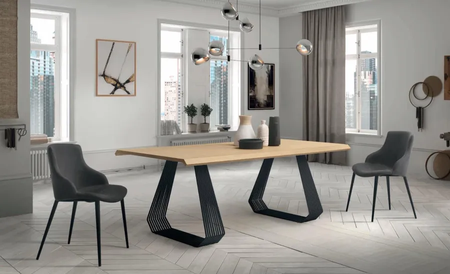obrazek 1 Włoski salonowy rozkładany stół L. 160+45+45 P. 90 H. 75 cm – Zamagna Italia