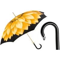 Zdjęcie Luksusowy parasol damski w kolorze żółto-złotym z pięknym kwiatem - Pasotti