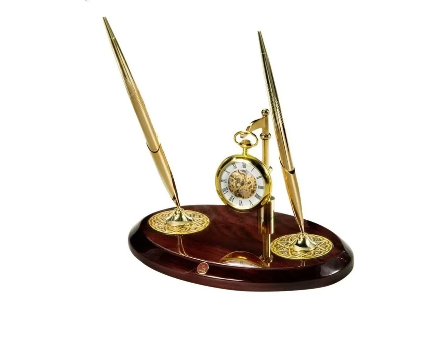 picture 1 Luxury pens holder with clock Saint Exupery