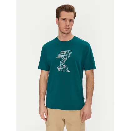 Zdjęcie New Balance T-Shirt MT51978 Zielony Relaxed Fit
