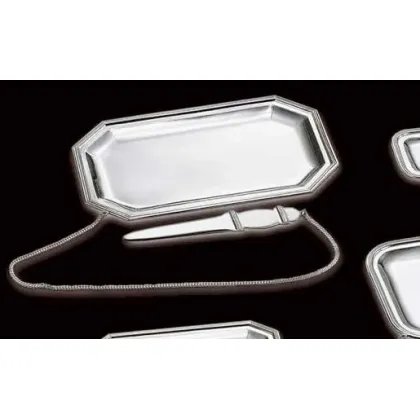 Zdjęcie Nożyk do korespondencji z tacką ze srebra Ottagon