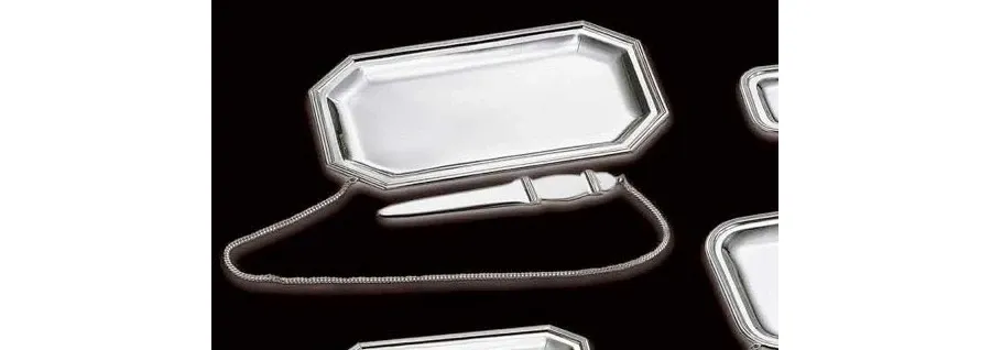 obrazek 1 Nożyk do korespondencji z tacką ze srebra Ottagon