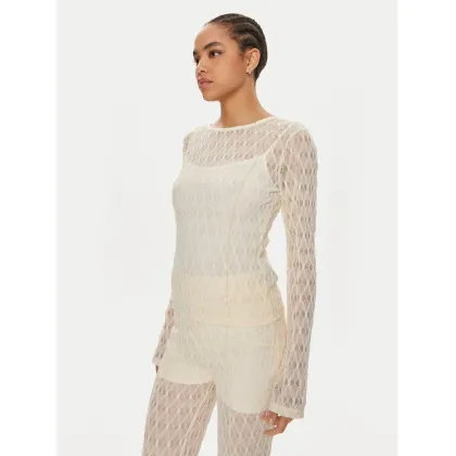 Zdjęcie Gestuz Bluzka Lica 10909128 Écru Slim Fit