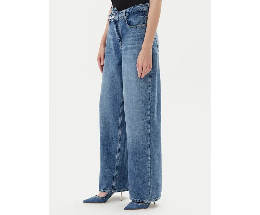 obrazek 1 Guess Jeansy W5YA2G D5QKB Niebieski Wide Leg