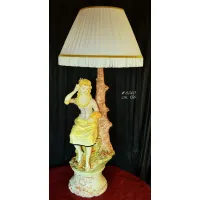 Picture Ceramic figurine, decorative lamp for original interiors