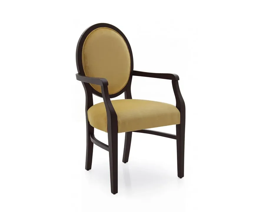 obrazek 1 Musztardowy elegancki fotel w stylu nowoczesnym - Sevensedie