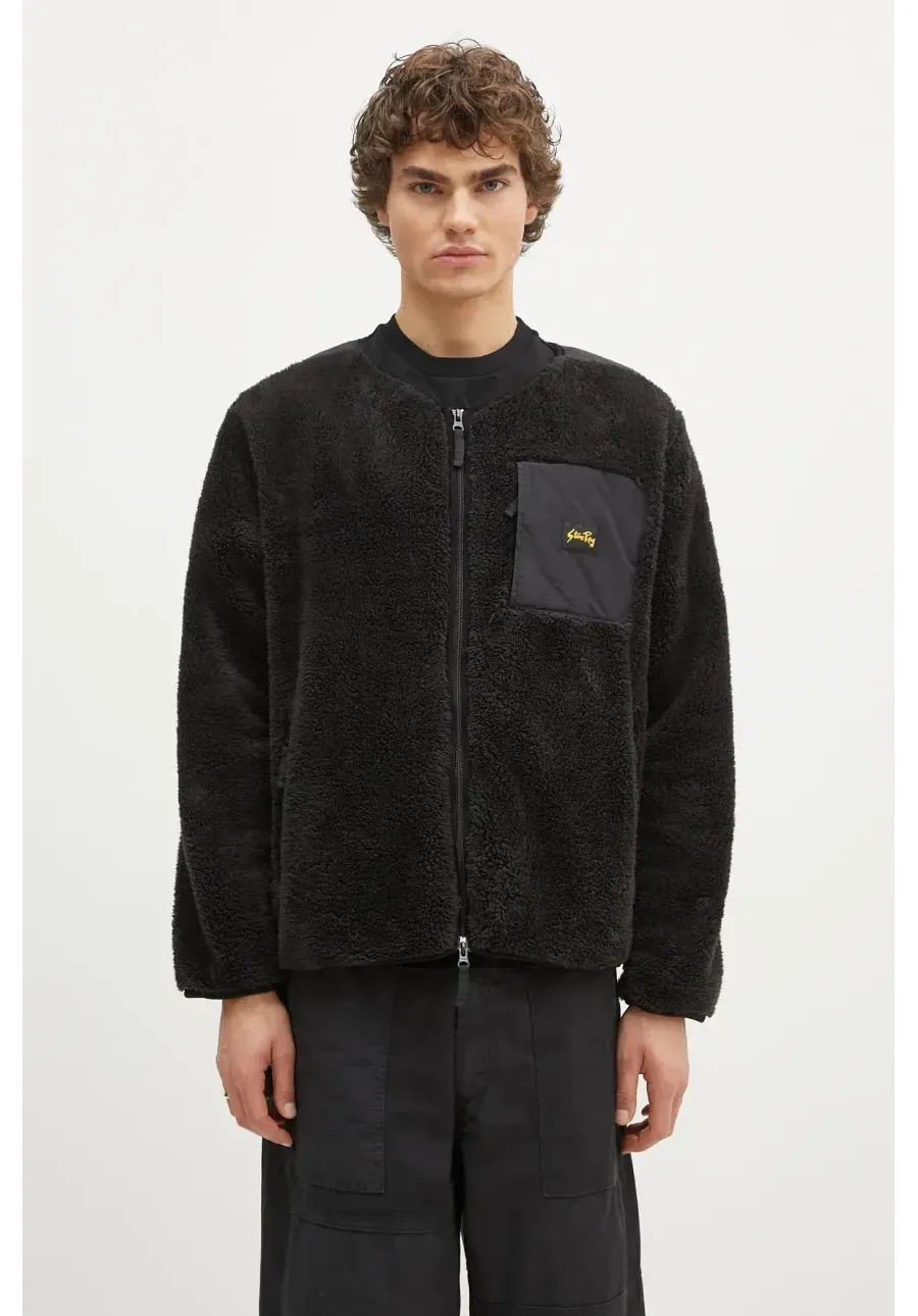 obrazek 1 Stan Ray kurtka Fleece Cardigan męska kolor czarny przejściowa AW2406894