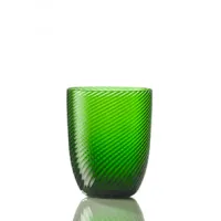 Zdjęcie Elegancka zielona szklanka do wody ze szkła Murano