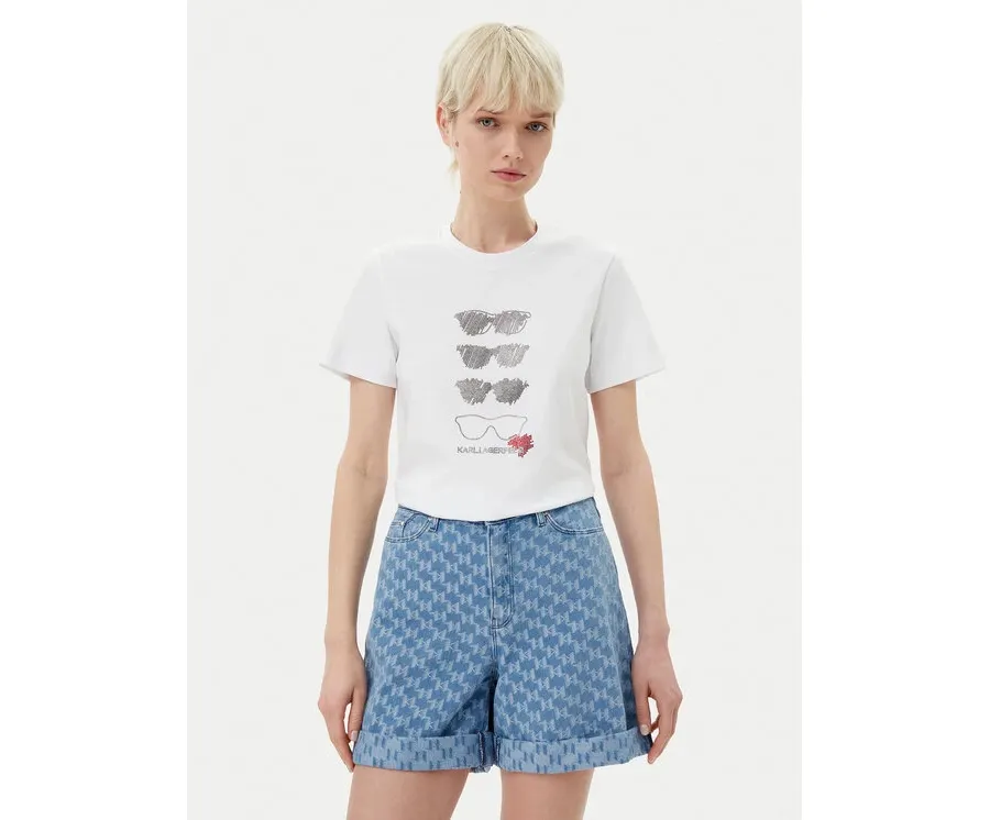 obrazek 1 KARL LAGERFELD T-Shirt A2W17103 Biały Regular Fit
