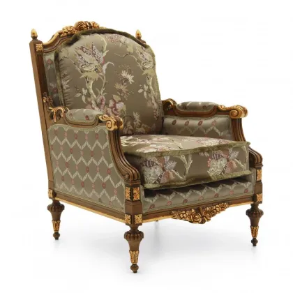 Zdjęcie Prestiżowy fotel ze strukturą drewna bukowego w stylu klasycznym - Sevensedie