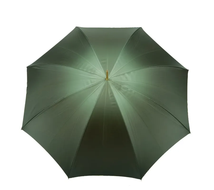 obrazek 9 Oryginalny zielony parasol damski z piękną rączką zdobioną pszczołą – Pasotti