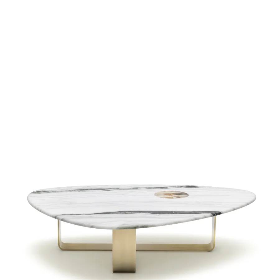 obrazek 2 Luksusowy stolik kawowy z satynowego marmuru do salonu – Arcahorn