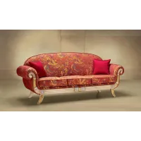 Zdjęcie Elegancka czerwona sofa w stylu antycznym do salonu – Morello Gianpaolo