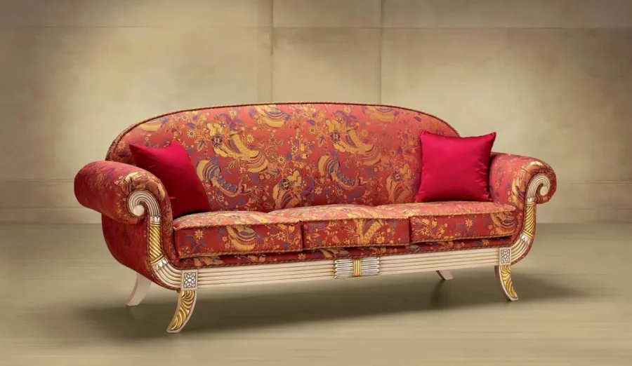 obrazek 1 Elegancka czerwona sofa w stylu antycznym do salonu – Morello Gianpaolo