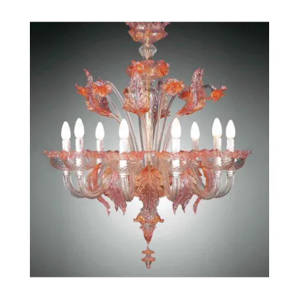 Zdjęcie Niezwykły żyrandol dekoracyjny Albinoni ze szkła murano do salonu