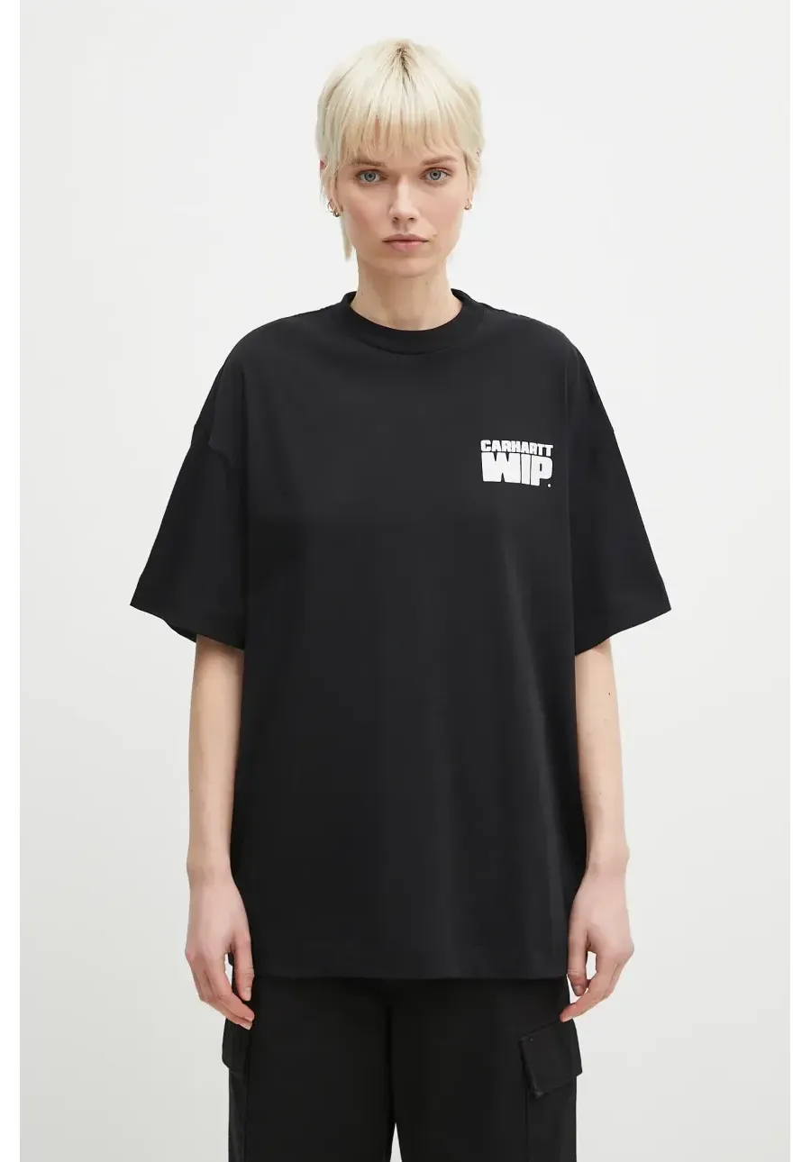 obrazek 1 Carhartt WIP t-shirt bawełniany S/S Day Off T-Shirt damski kolor czarny I034679